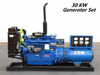 Tegangan Stabil 30 Kw Diesel Generator 590KG 6 Cylinder Diesel Engine Generator