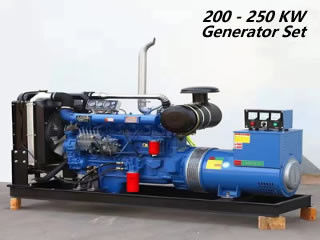 Generator Diesel Biru 200kw Leroy Somer Alternator Set Pembangkit Listrik